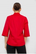Рубашка женская однотонная, цвет красный, 230R068-4 - фото № 3