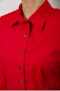 Рубашка женская однотонная, цвет красный, 230R068-4 - фото № 4