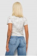 Футболка женская с принтом, цвет молочный, 221R3309 - фото № 3