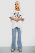 Футболка жіноча з принтом  -уцінка, колір молочний, 244R4023-U - фото № 1