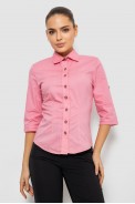 Рубашка женская однотонная, цвет розовый, 230R068-4 - фото № 0