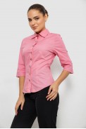 Рубашка женская однотонная, цвет розовый, 230R068-4 - фото № 2