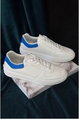 Кеди чоловічі, колір біло-синій, 248RR199