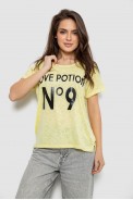 Футболка женская с принтом, цвет желтый, 244R2073-1 - фото № 0