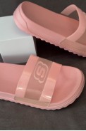 Шльопанці жіночі з аплікацією, колір рожевий, 243R5030-2 - фото № 1