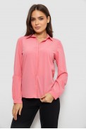 Рубашка женская однотонная  -уценка, цвет розовый, 230R100-5-U-2 оптом - фото № 0