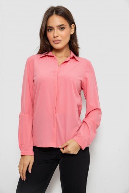 Рубашка женская однотонная  -уценка, цвет розовый, 230R100-5-U-2