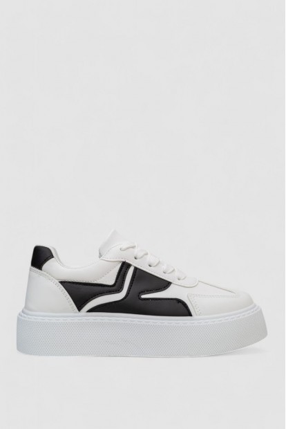 Кросівки жіночі демісезонні  -уцінка, колір біло-чорний, 243R2023-22-U