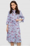 Платье софт c цветочным принтом, цвет голубой, 230R040-10 - фото № 1