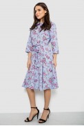 Платье софт c цветочным принтом, цвет голубой, 230R040-10 - фото № 2