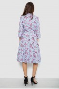 Платье софт c цветочным принтом, цвет голубой, 230R040-10 - фото № 3