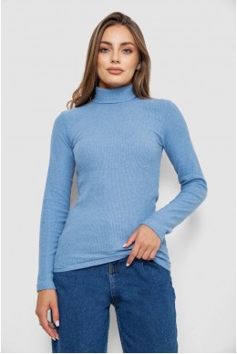 Гольф женский однотонный в рубчик, цвет голубой, 238R803
