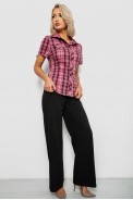 Рубашка женская в клетку, цвет малиновый, 230R065 - фото № 1