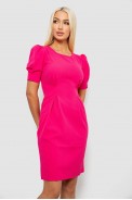 Платье женское однотонное классическое, цвет розовый, 244R259 - фото № 2