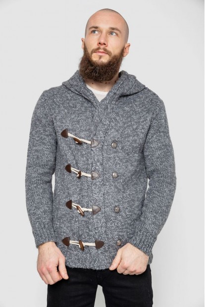 Кофта чоловіча на ґудзиках  -уцінка, колір сірий, 214R10640-U
