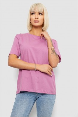 Футболка жіноча однотонна, колір пудровий, 129R8900-1