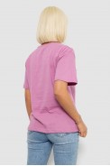 Футболка жіноча однотонна, колір пудровий, 129R8900-1 - фото № 3