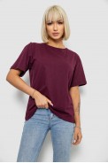 Футболка жіноча однотонна, колір сливовий, 129R8900-1 - фото № 0
