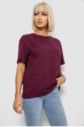 Футболка жіноча однотонна, колір сливовий, 129R8900-1 - фото № 2
