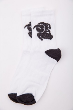 Белые женские носки с рисунком 172R916