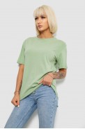 Футболка жіноча однотонна, колір оливковий, 129R8900-1 - фото № 2