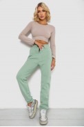 Спортивные штаны женские на флисе  -уценка, цвет светло-мятный, 238R57020-U-9 - фото № 1