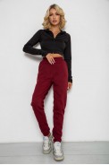 Спортивные штаны женские на флисе  -уценка, цвет бордовый, 238R58671-U-10 - фото № 1