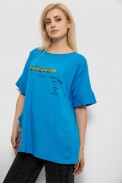 Футболка женская с принтом, цвет бирюзовый, 244R4020 - фото № 2