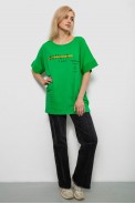 Футболка женская с принтом, цвет зеленый, 244R4020 - фото № 1