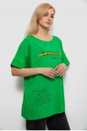Футболка женская с принтом, цвет зеленый, 244R4020 - фото № 2