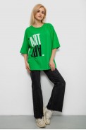 Футболка женская с принтом, цвет зеленый, 244R2015 - фото № 1