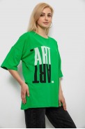 Футболка женская с принтом, цвет зеленый, 244R2015 - фото № 2