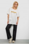 Футболка женская с принтом, цвет молочный, 244R4020 - фото № 1