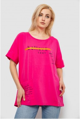 Футболка женская с принтом, цвет розовый, 244R4020