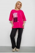 Футболка женская с принтом, цвет розовый, 244R2015 - фото № 1