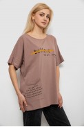 Футболка жіноча з принтом, колір мокко, 244R4020 - фото № 2