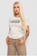 Футболка женская с принтом, цвет кремовый, 221R3302 - фото № 2