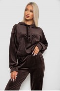 Спортивний костюм жіночий велюровий, колір шоколадний, 241R1530-5 - фото № 1