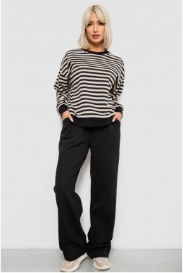 Спортивний костюм жіночий, колір чорно-бежевий, 244R1065AG