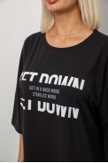 Футболка жіноча з принтом, колір чорний, 244R3012-5 - фото № 4