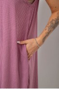 Сарафан женский в горох, цвет сливовый, 257R733-1 - фото № 4