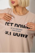 Футболка женская с принтом, цвет бежевый, 244R3012-5 - фото № 4