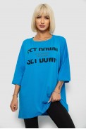 Футболка женская с принтом, цвет голубой, 244R3012-5 - фото № 0
