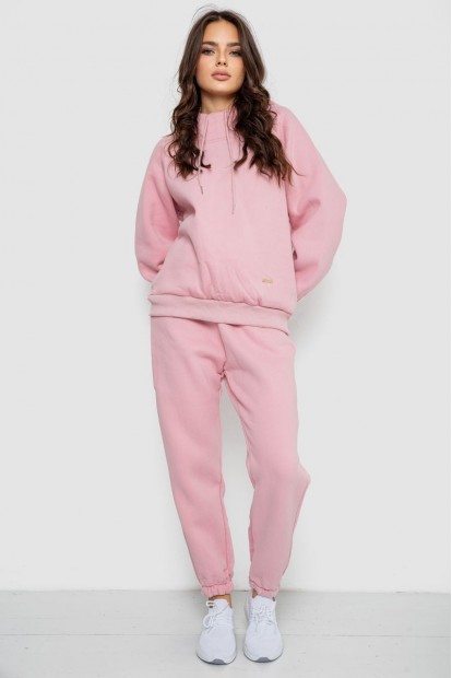 Спортивный костюм женский на флисе  -уценка, цвет розовый, 252R21268-U-1