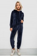Спортивный костюм женский велюровый, цвет синий, 241R1530-5 оптом - фото № 0
