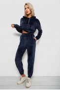 Спортивный костюм женский велюровый, цвет синий, 241R1530-5 оптом - фото № 2