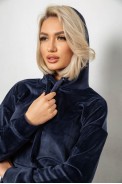 Спортивный костюм женский велюровый, цвет синий, 241R1530-5 оптом - фото № 6