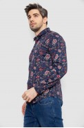 Сорочка чоловіча з принтом, колір синій, 186R2017 - фото № 2