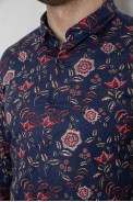 Сорочка чоловіча з принтом, колір синій, 186R2017 - фото № 4