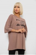 Футболка женская с принтом, цвет мокко, 244R3012-5 - фото № 2